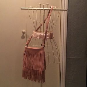 Pink hobo chic purse